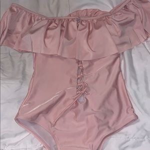 pink swim suit